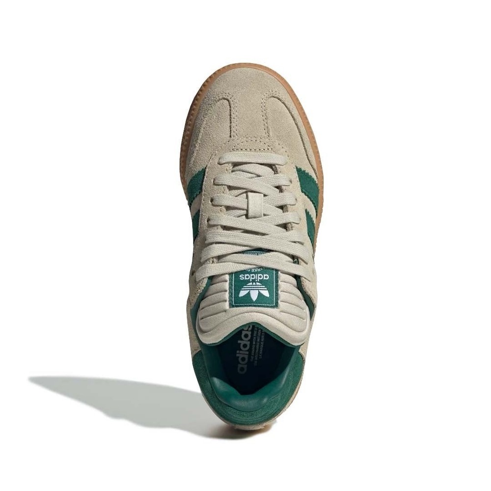adidas Samba XLG J Youth Size 5 Big Kids Putty Grey Collegiate Green JQ9886 - Picture 7 of 8